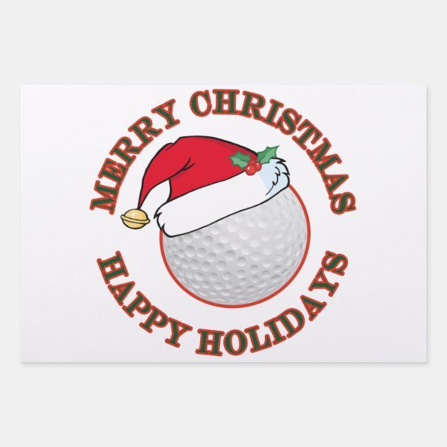 Funny Golf Ball Merry Christmas Happy Holiday Wrapping Paper Sheets -   19 happy holiday Funny ideas
