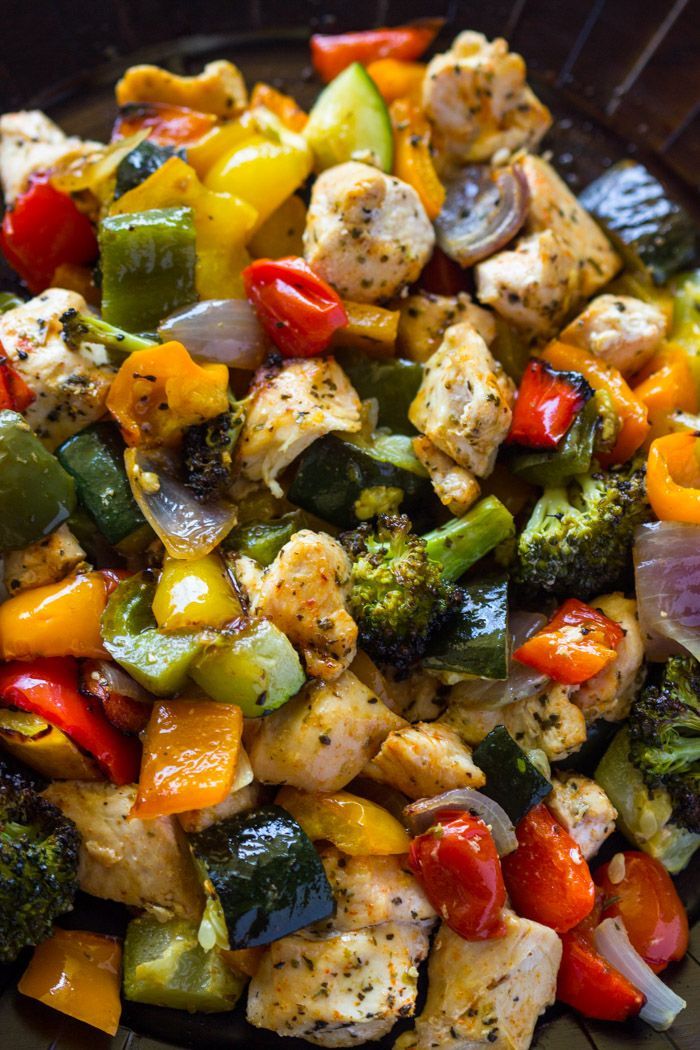15 Minute Healthy Roasted Chicken and Veggies (Video) -   19 healthy recipes For Two link ideas