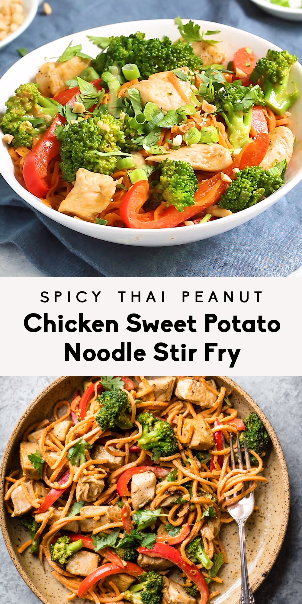 Spicy Thai Peanut Chicken Sweet Potato Noodle Stir Fry -   19 healthy recipes Quick simple ideas