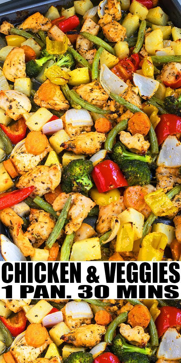 Oven Roasted Chicken and Vegetables (One Pan) -   19 healthy recipes Quick simple ideas