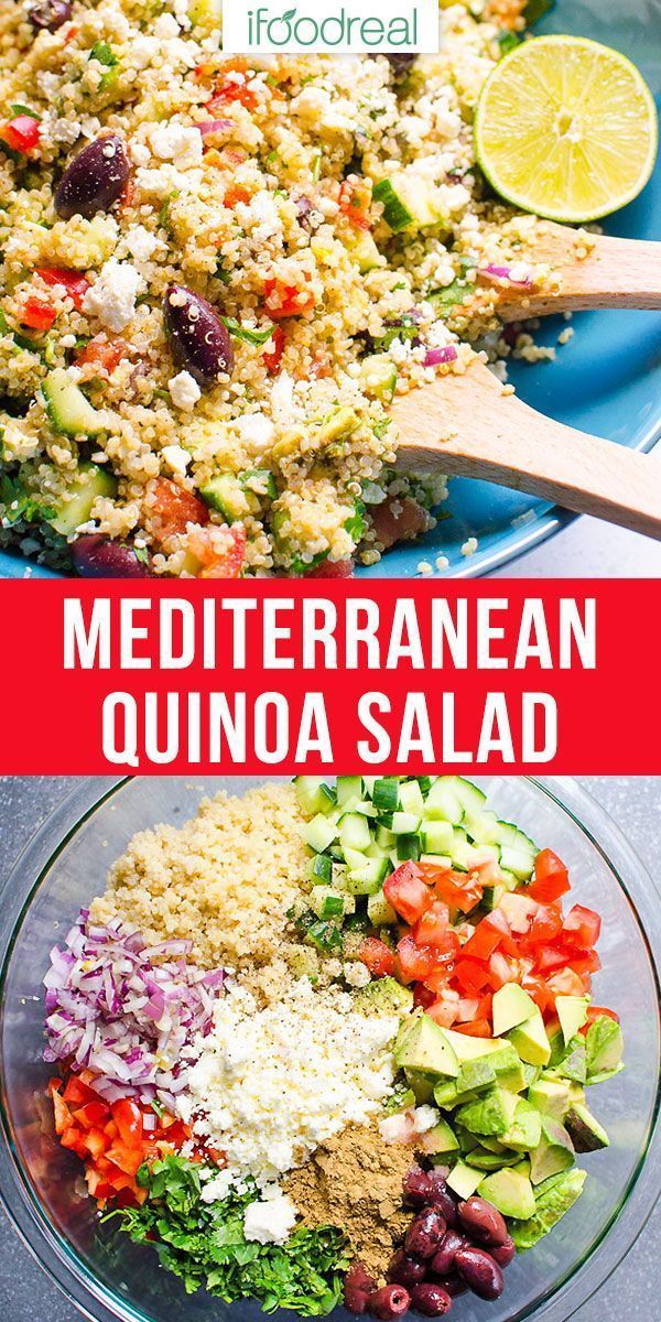 Mediterranean Quinoa Salad - iFOODreal - Healthy Family Recipes -   19 healthy recipes Quinoa couscous ideas