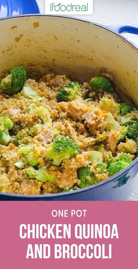 One Pot Quinoa, Chicken and Broccoli - iFOODreal - Healthy Family Recipes -   19 healthy recipes Quinoa couscous ideas