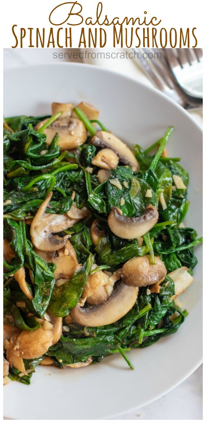 Balsamic Spinach and Mushrooms -   19 healthy recipes Sides veggies ideas