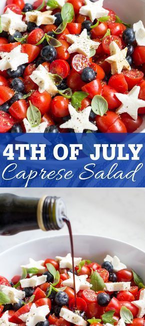 Blueberry Tomato Caprese • Freutcake -   19 holiday Recipes 4th of july ideas