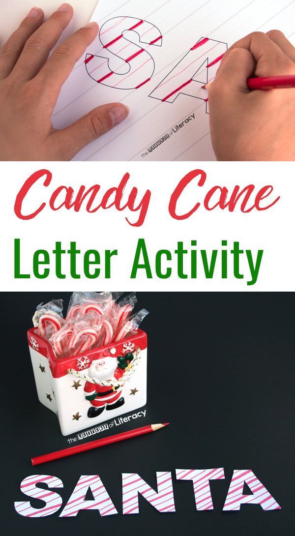 Candy Cane Letter Activity: Christmas Writing Activity -   20 holiday Activities letters ideas