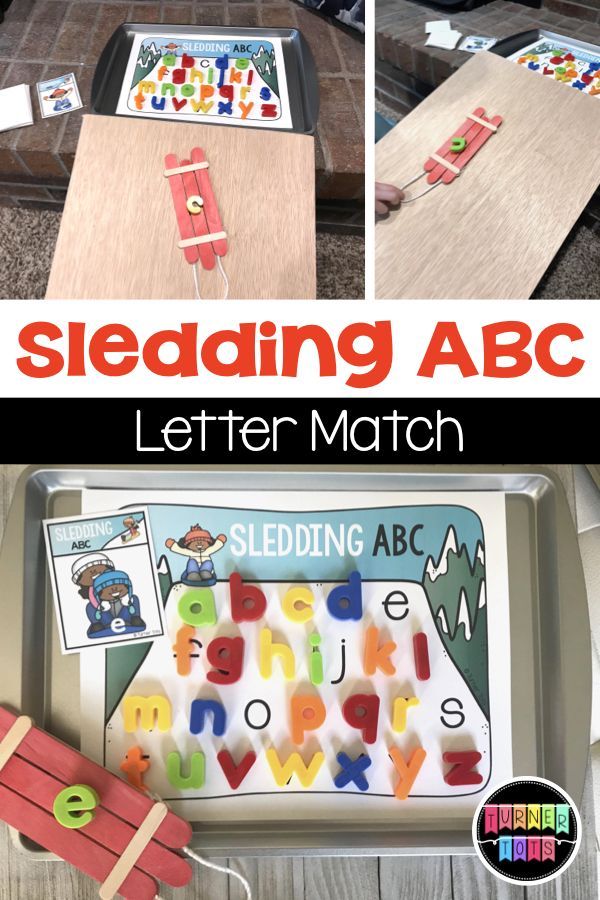 Sledding ABC Letter Matching Activity -   20 holiday Activities letters ideas