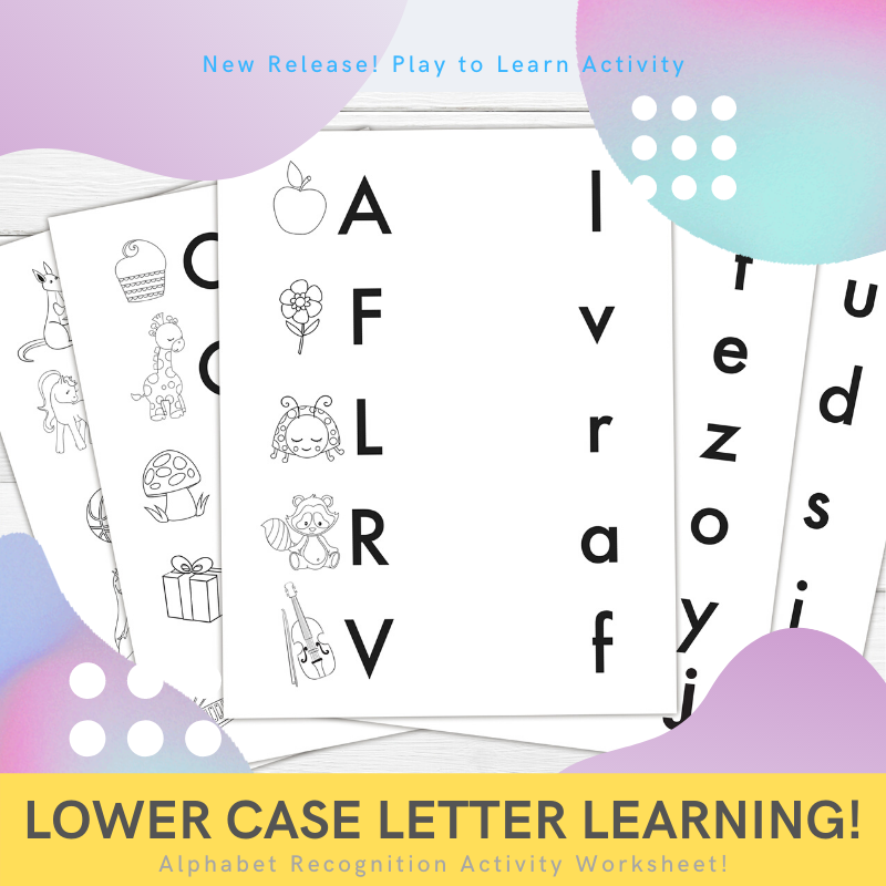 Alphabet Lower Case Letters Matching Game Printable, Digital Download Alphabet Recognition Worksheet -   20 holiday Activities letters ideas