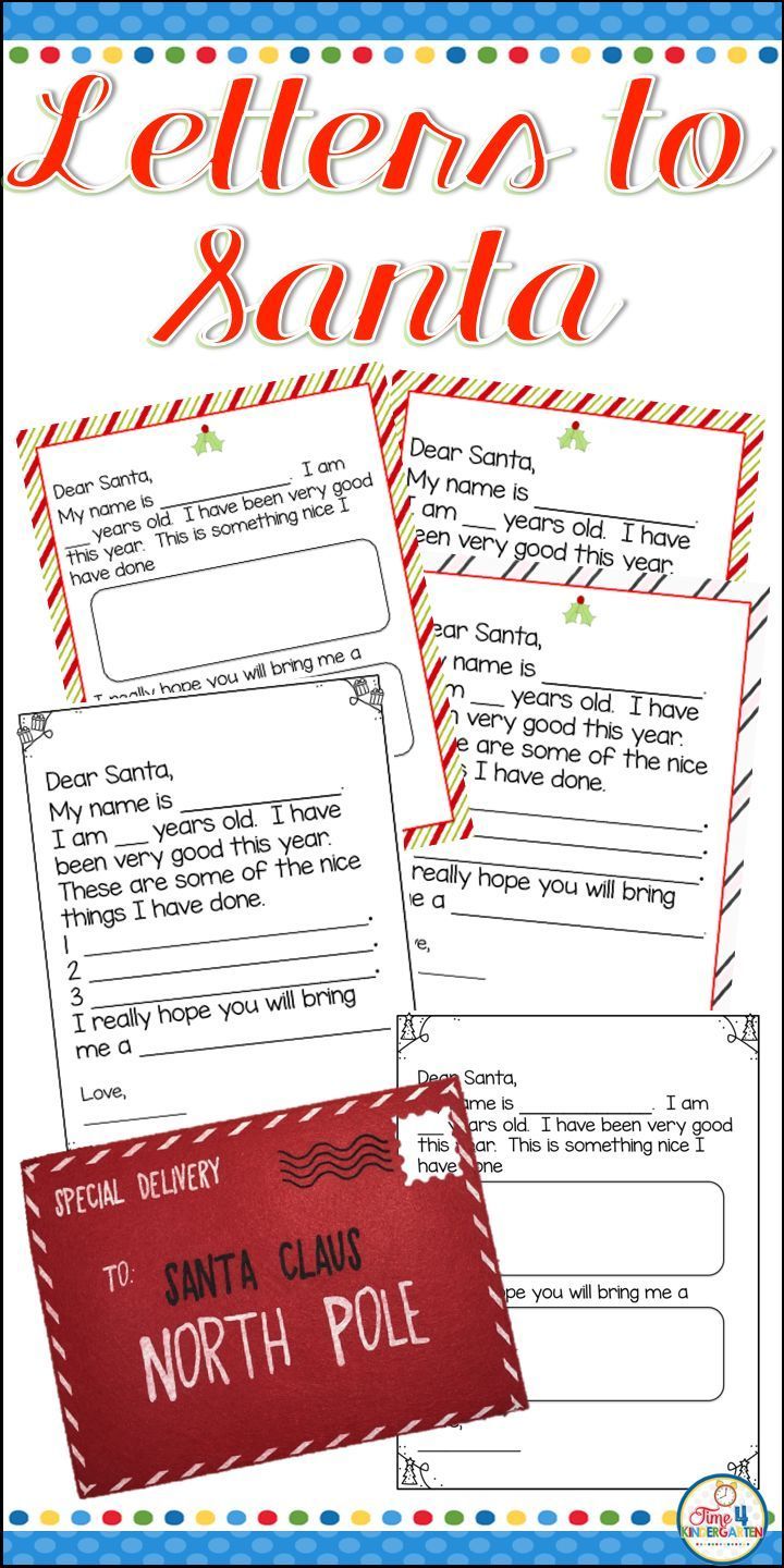 Letters to Santa Claus -   20 holiday Activities letters ideas