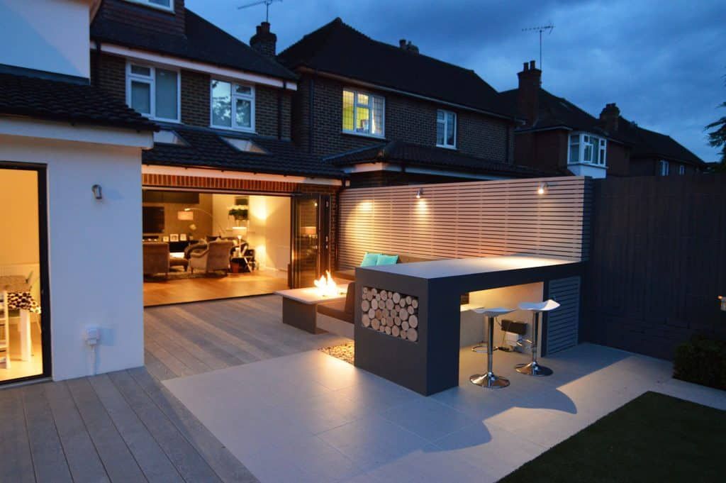 Large family garden design with fire pit, Teddington - Harrington Porter -   15 garden design Family layout ideas