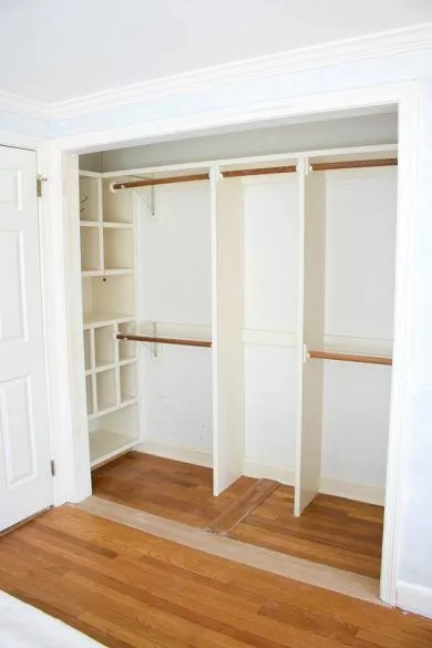 7 Tips to Make Your Small Closet Feel Twice as Big -   15 room decor Shelves closet ideas