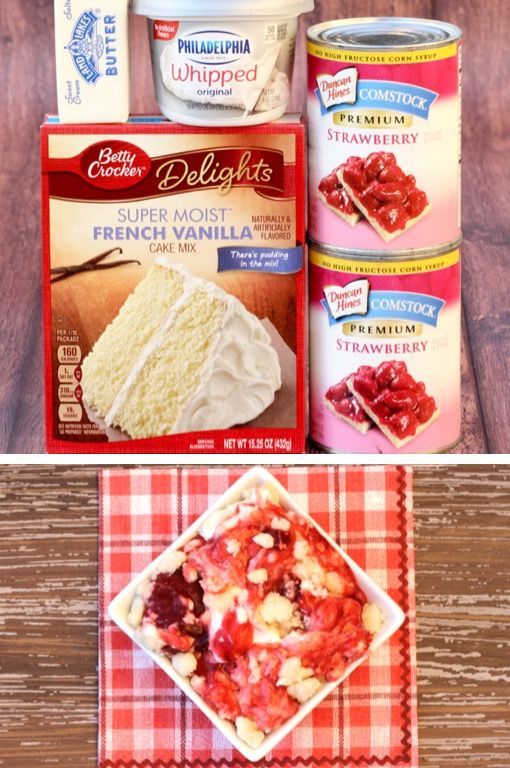 Strawberry Cake Recipe {Easy Cheesecake Dump Cake with Box Cake Mix} Just 4 Ingredients! -   16 box cake Flavors ideas