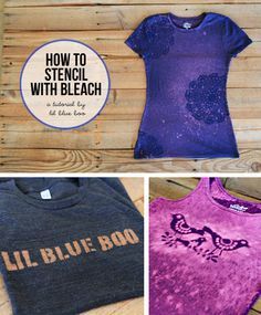 Stenciling with Bleach -   16 DIY Clothes Crafts thoughts ideas