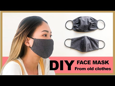 DIY FACE MASK from old clothes in 2 ways - Washable & Reusable face mask - No sewing machine -   16 DIY Clothes Crafts thoughts ideas