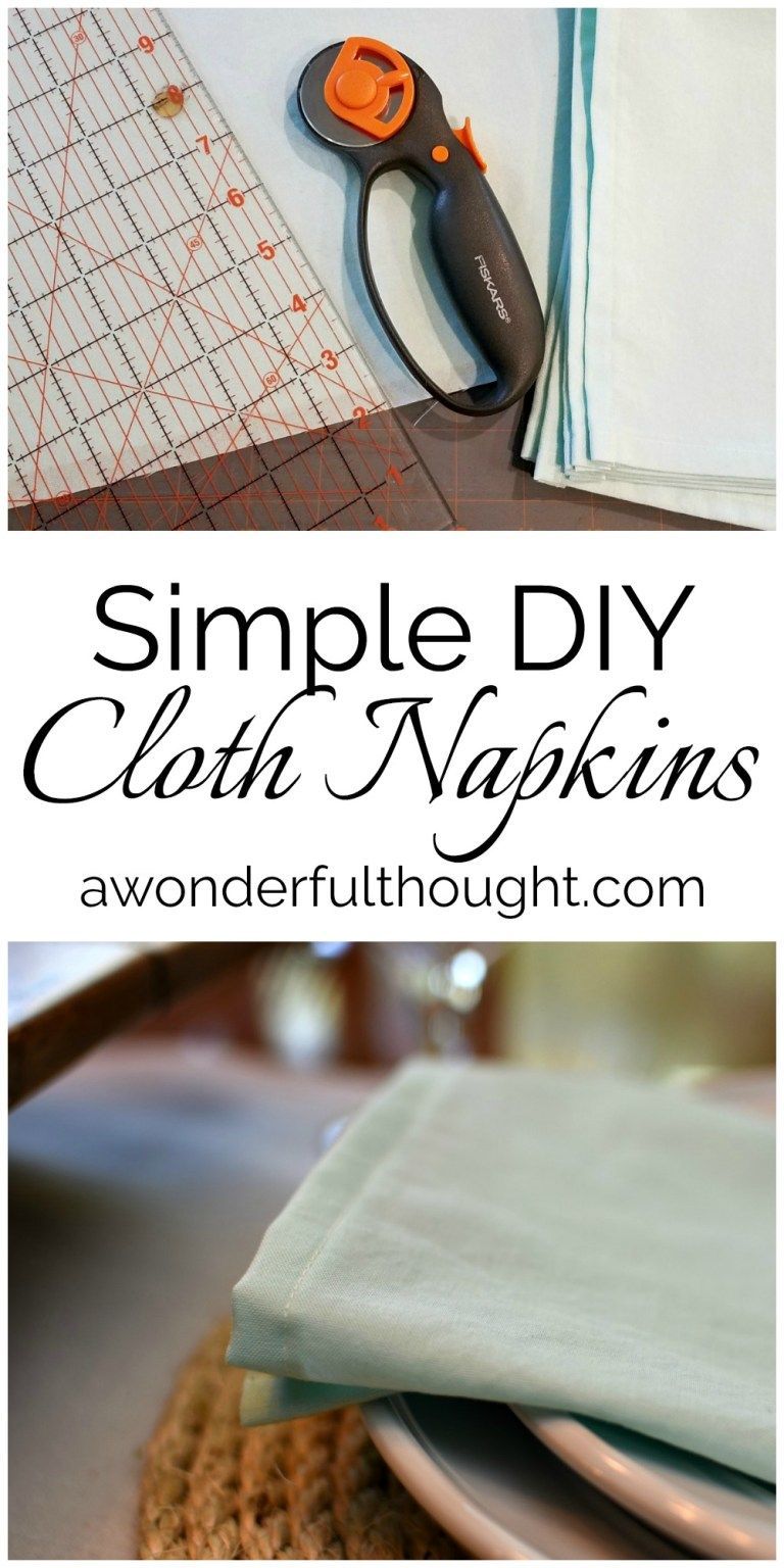 Simple DIY Cloth Napkins - A Wonderful Thought -   16 DIY Clothes Crafts thoughts ideas