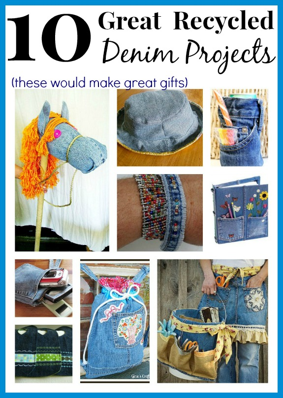 10 New Ways to Upcycle Old Jeans Into Great Gifts! -   16 DIY Clothes Crafts thoughts ideas