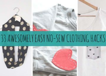 41 Awesomely Easy No-Sew DIY Clothing Hacks -   16 DIY Clothes Crafts thoughts ideas