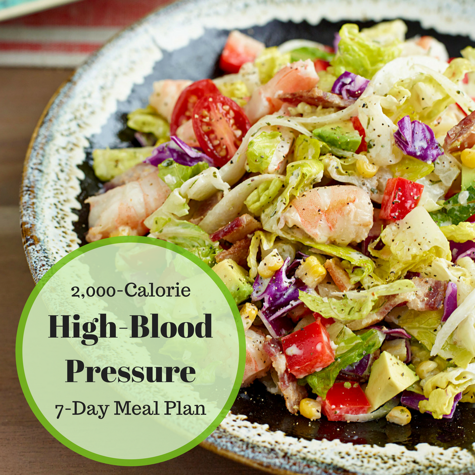 7-Day High-Blood Pressure Meal Plan: 2,000 Calories -   17 diet Dash lower blood pressure ideas