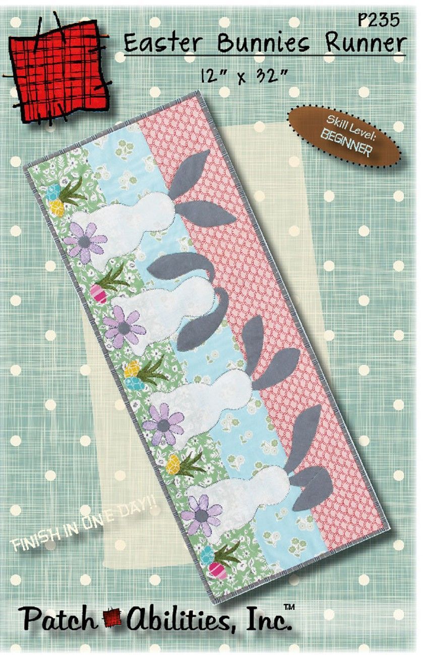 Easter Bunnies Runner By Bohringer, Julie -   17 fabric crafts Easter table runners ideas