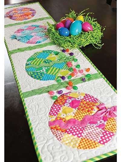 Festive Easter Egg Table Runner - Quilting Digest -   17 fabric crafts Easter table runners ideas