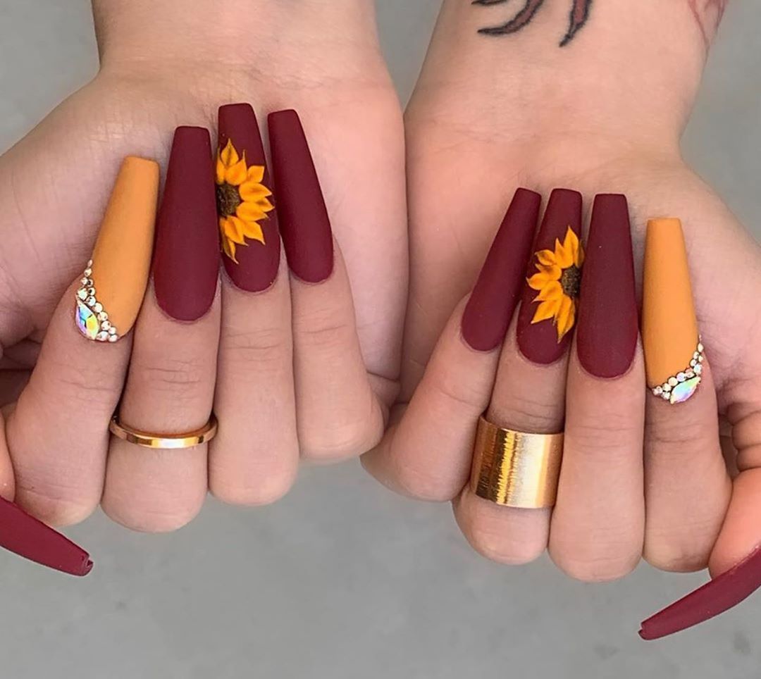nails beauty on Instagram: “comment!!рџ‘‡ Follow  us @nails_beauuty  Follow us @_bestnaails  Follow us @marys_nails_  Credit  @malishka702_nails . .…” -   17 fall nail designs ideas