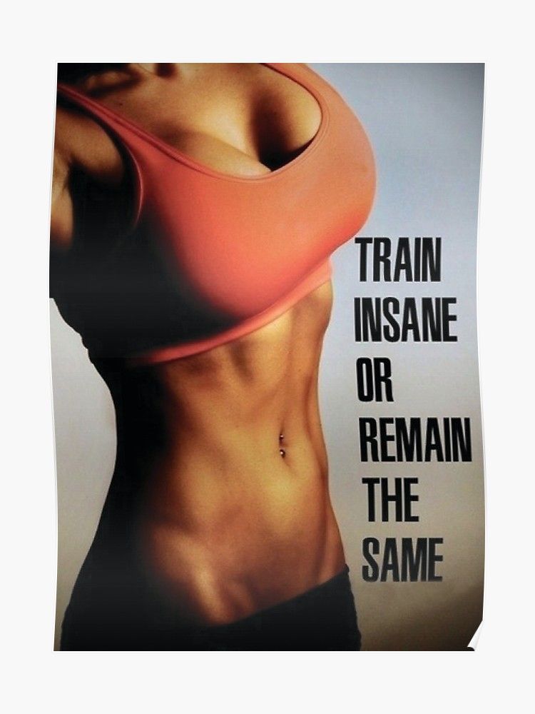 'Women's Fitness Inspirational Quote And Saying' Poster by superfitstuff -   17 fitness Abs women ideas