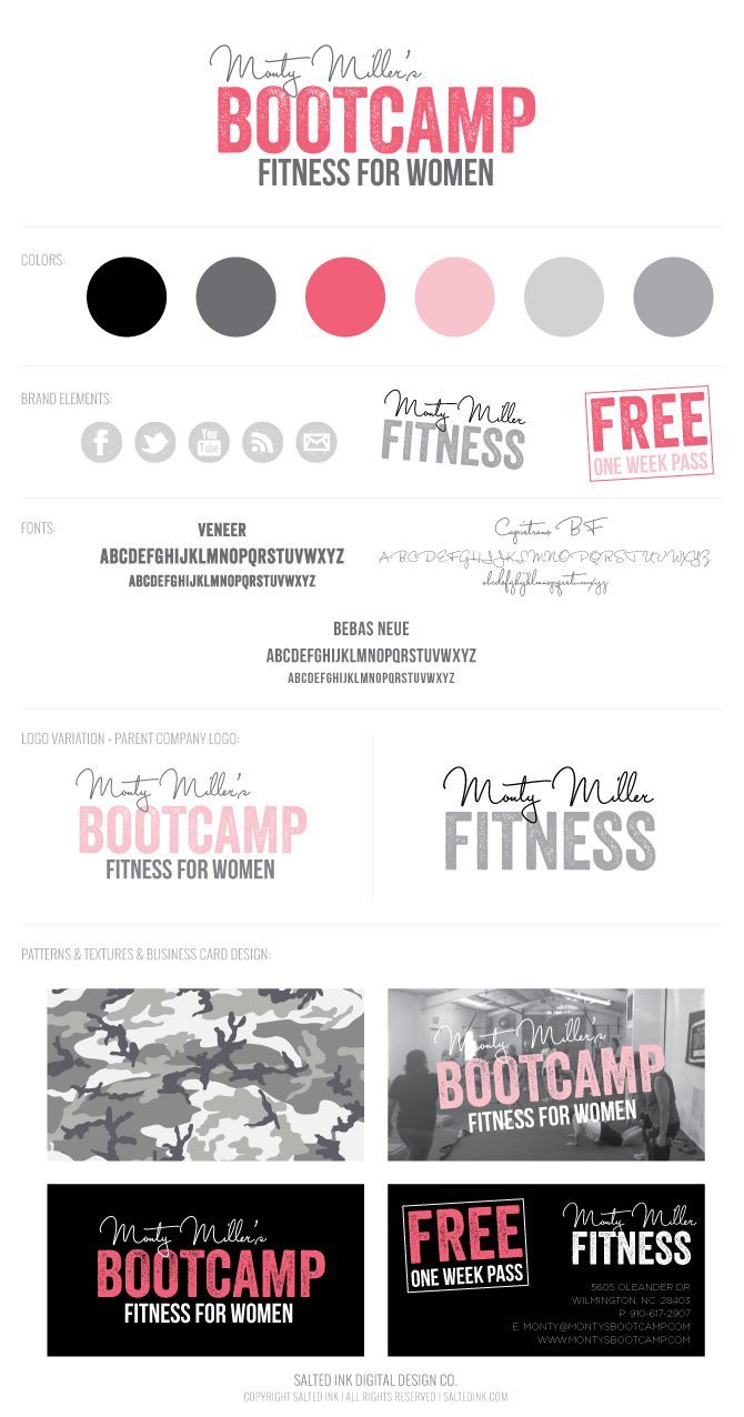 New Brand Launch: Monty Miller's Bootcamp | Fitness for Women - Salted Ink Design Co. -   17 fitness Logo posts ideas