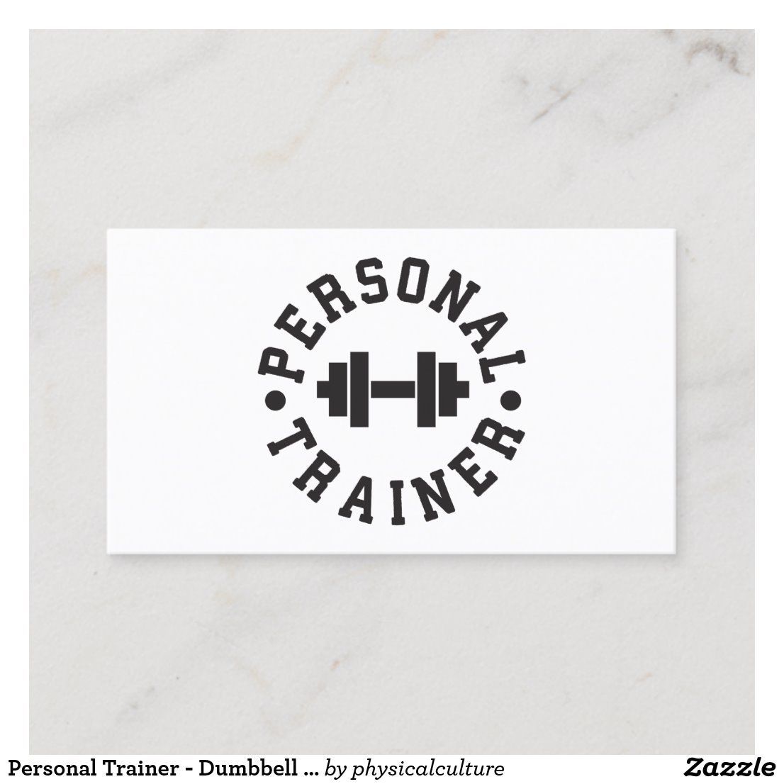 Personal Trainer - Dumbbell Logo - Custom Business Card -   17 fitness Logo posts ideas