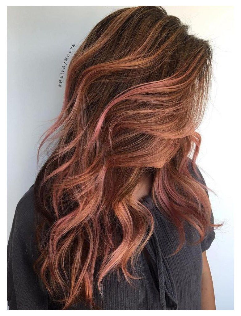 highlights for dark brown hair balayage rose gold -   17 hair Highlights techniques ideas