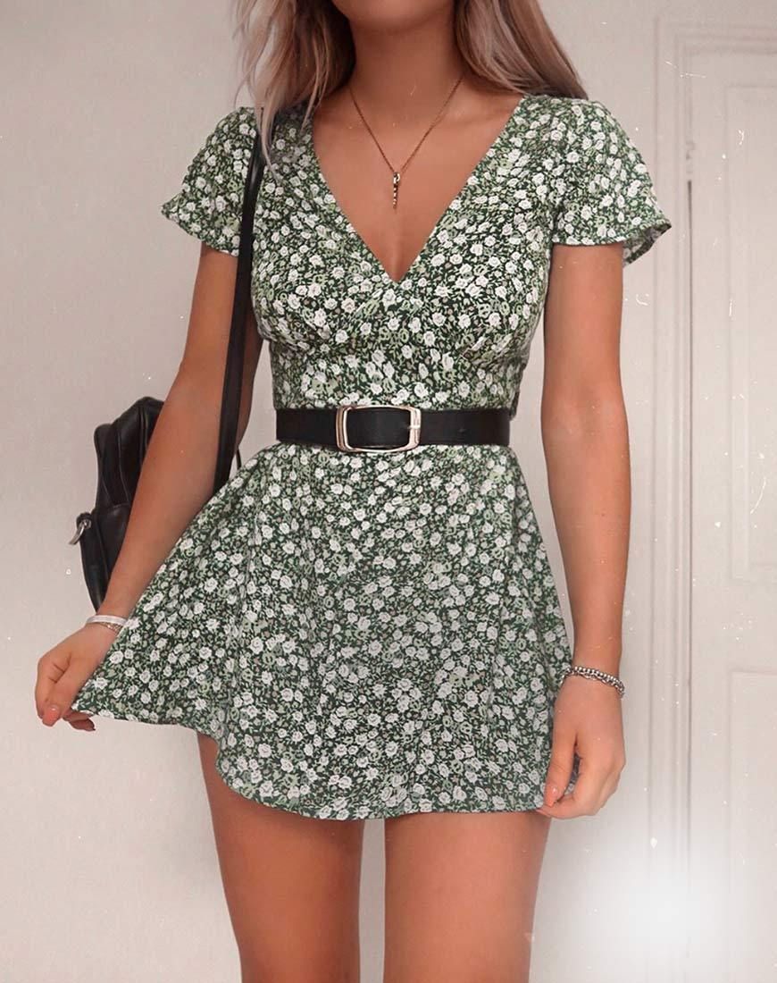Elara Dress in Floral Field Green -   18 dress Cute casual ideas