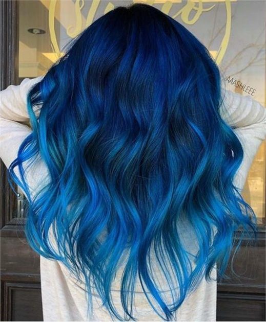 Neon Peach Hair Color -   18 hair Blue long ideas