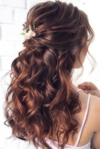 12 Hot Wedding Hair Trends 2020 | Wedding Forward -   18 hair Half Up Half Down with fringe ideas