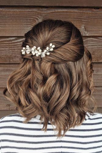 Wedding Guest Hairstyles: 42 The Most Beautiful Ideas | Wedding Forward -   18 hair Half Up Half Down with fringe ideas