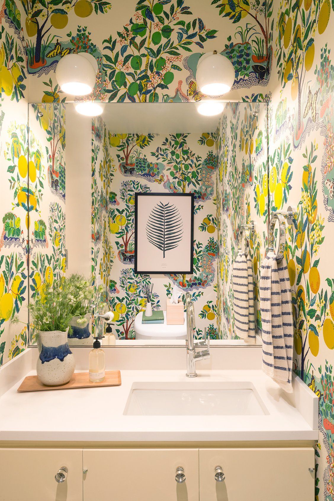 Isaac Sconce - Short Arm -   18 plants Wallpaper bathroom ideas