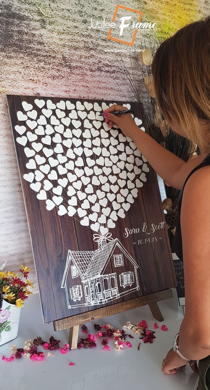 Alternative guest book Up House Disney Theme Wedding Guest Book , Alternative Guestbook, Wedding, Bridal Shower, Sign in, hearts, Up Movie -   19 disney wedding ideas