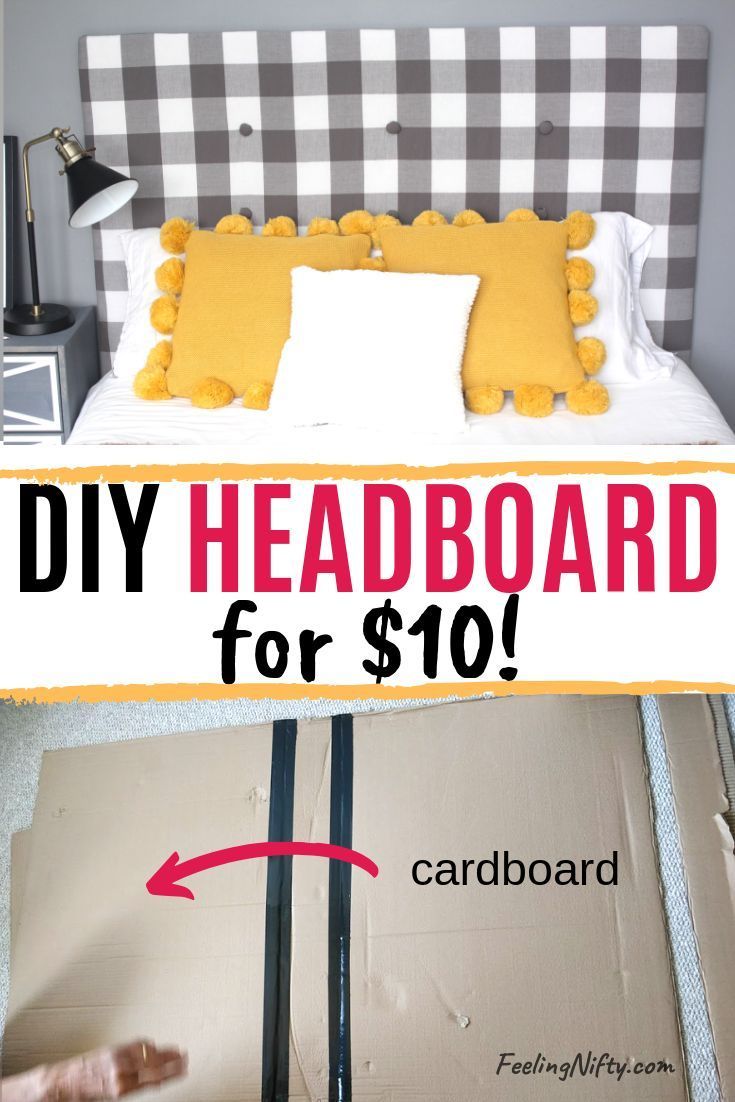 Cheap DIY Upholstered Headboard with Tufting for $10 -   19 diy Headboard fabric ideas