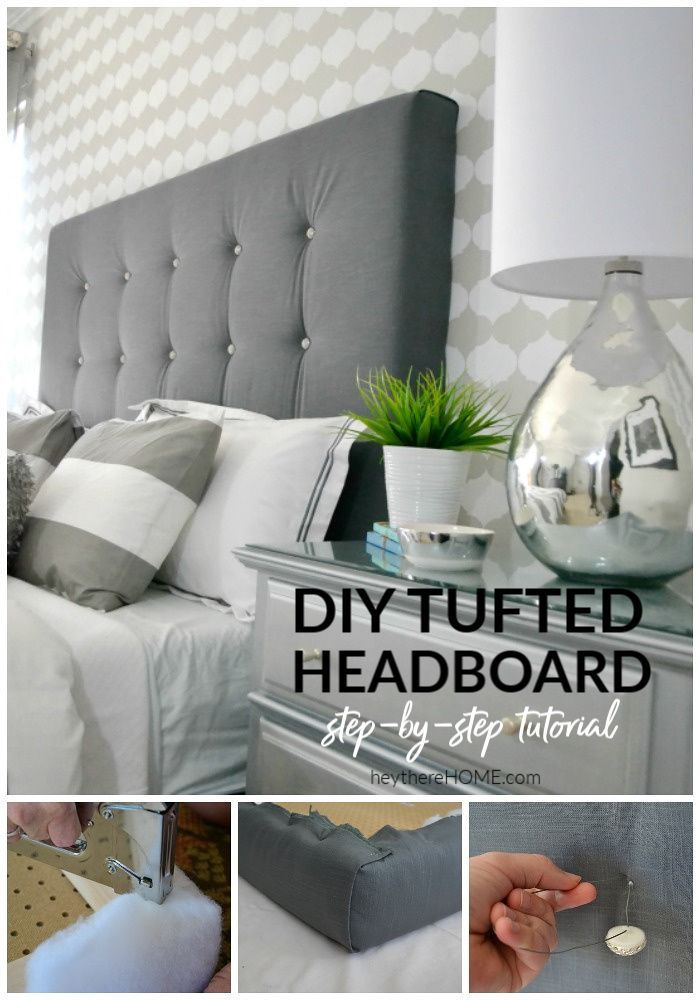 DIY Upholstered Headboard With Tufting! -   19 diy Headboard fabric ideas
