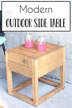 DIY Modern Outdoor Side Table -   19 diy projects Decoration side tables ideas