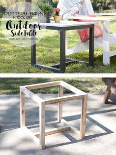 DIY Outdoor Side Table | Pottery Barn Knockoff -   19 diy projects Decoration side tables ideas