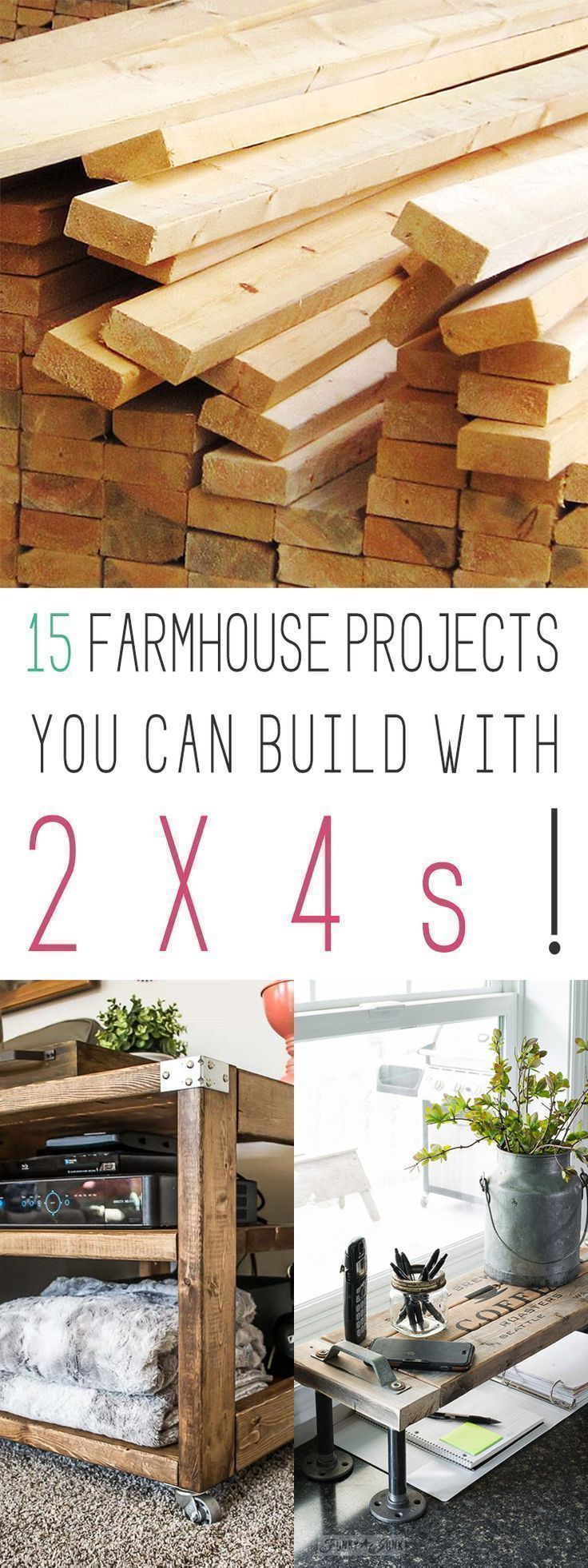15 Farmhouse Projects You Can Build With 2X4s - The Cottage Market -   19 diy projects Decoration side tables ideas