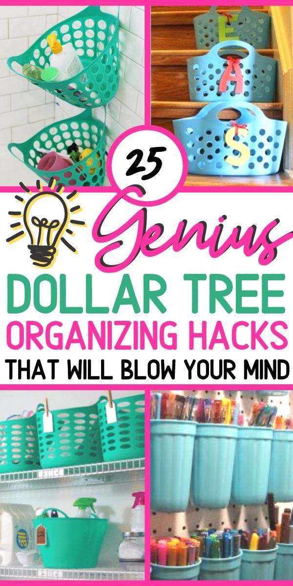 25 Mind Blowing Dollar Store Hacks You Need To Try Today (Dollar Tree Finds) -   19 diy projects For Organization life hacks ideas