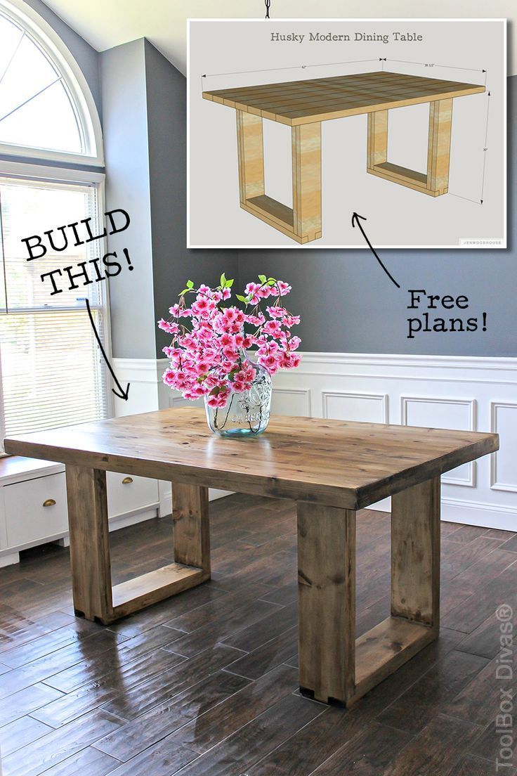 DIY Husky Modern Dining Table -   19 diy projects For The Home room ideas