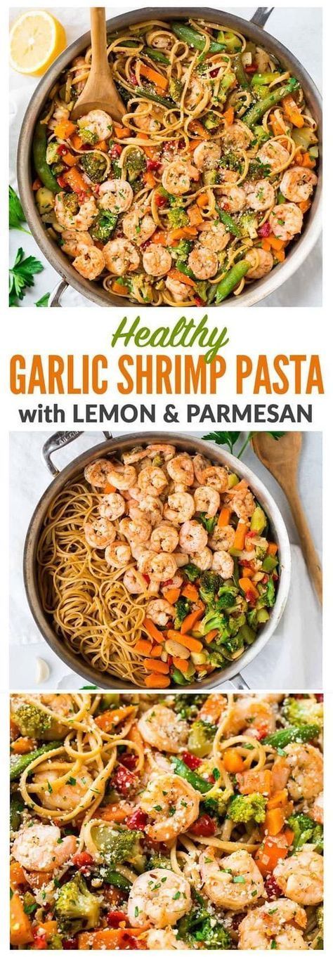 Garlic Shrimp Pasta -   19 healthy recipes Pasta stir fry ideas