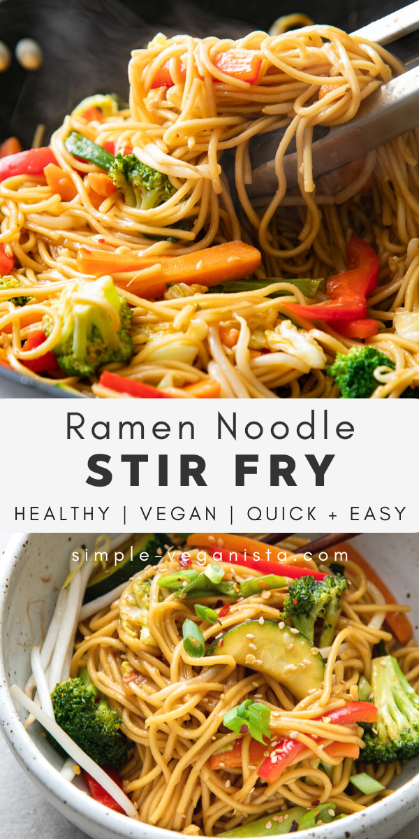 Ramen Noodle Stir Fry (Quick + Easy Recipe) - The Simple Veganista -   19 healthy recipes Pasta stir fry ideas