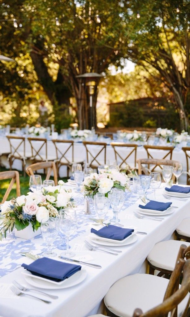 A Blue-and-White Wedding on a California Ranch -   19 wedding Blue simple ideas