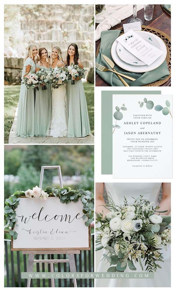 Watercolor Eucalyptus Greenery Wedding Invitations and Colors -   19 wedding Spring ideas