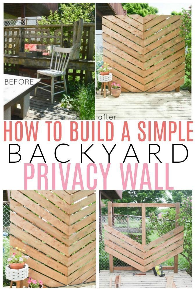 How to Build a Simple Chevron Outdoor Privacy Wall -   21 garden design Wall backyard ideas