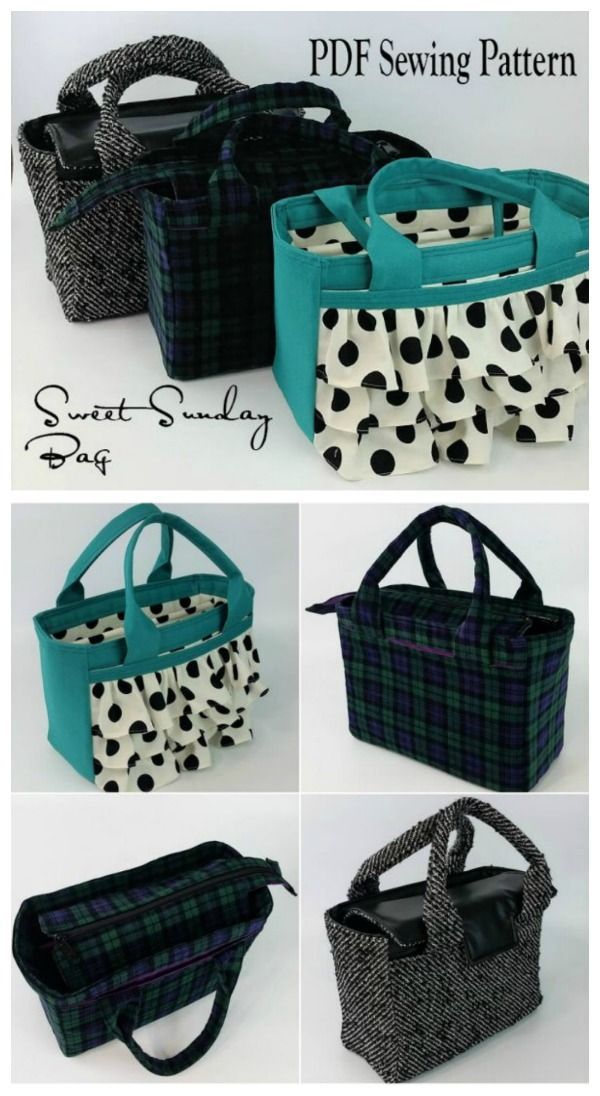 Sweet Sunday Bag pattern - Sew Modern Bags -   23 diy Bag storage ideas