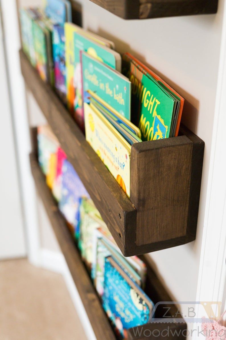 Floating Nursery/Kids Bookshelf | Etsy -   23 diy Bookshelf classroom ideas