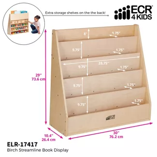 ECR4Kids Birch 5-Shelf Book Display Stand | Easy-to-Reach Birch Wood Bookshelf for Kids -   23 diy Bookshelf classroom ideas