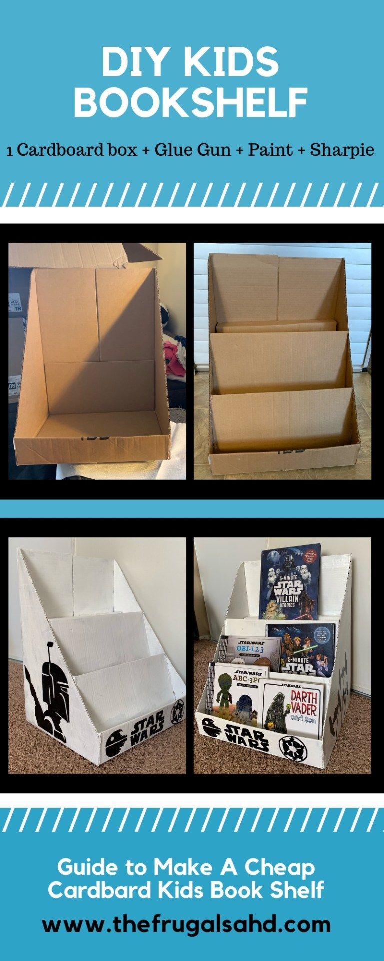 DIY Star Wars Kids Bookshelf | The Frugal SAHD -   23 diy Bookshelf classroom ideas